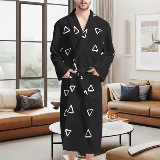 African | Ethnic | Mudcloth | #19 Men's Bathrobe