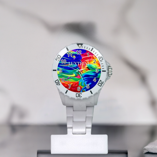 Rainbow Confusion Plastic Nurses Watch