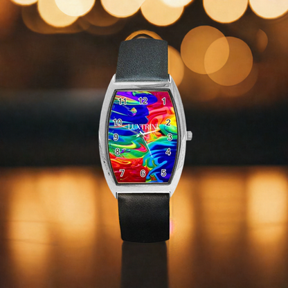 Rainbow Confusion Barrel Style Metal Watch