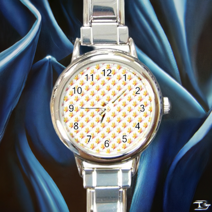 Round Italian Charm Watch Bird of Paradise