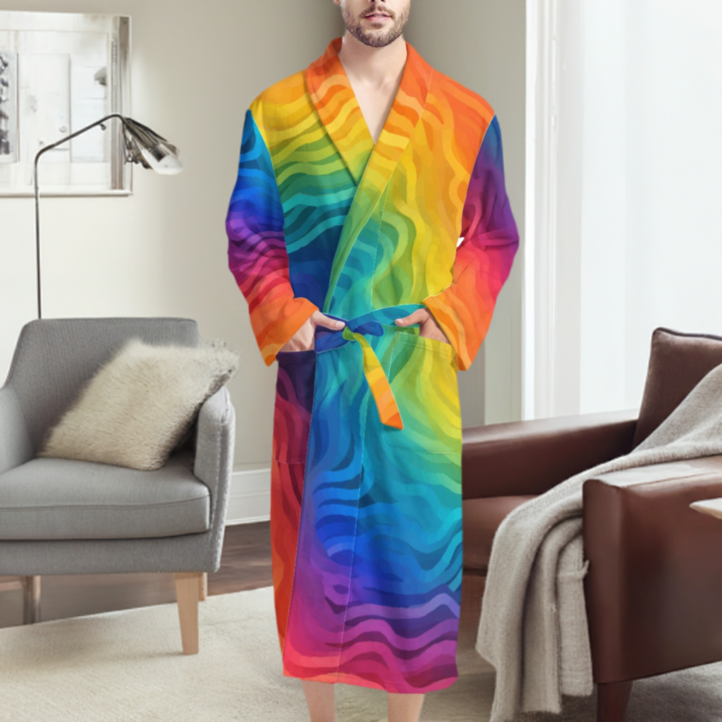 Rainbow Pride - LGBTQ Men's Bathrobe