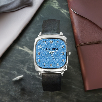 Blue Wind Square Metal Watch