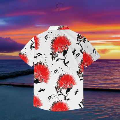 Lehua Red Men's Hawaiian Shirt | Men's Aloha Shirt