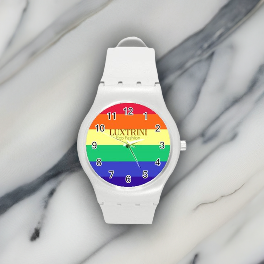 LGBTQ Rainbow Pride #12 Round Plastic Sport Watch (M)