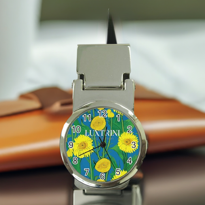 Sunflower Money Clip Watch