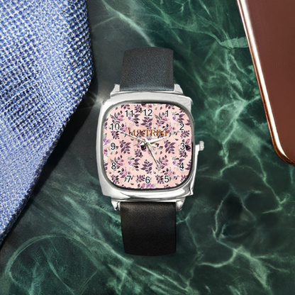 Sangria Square Metal Watch