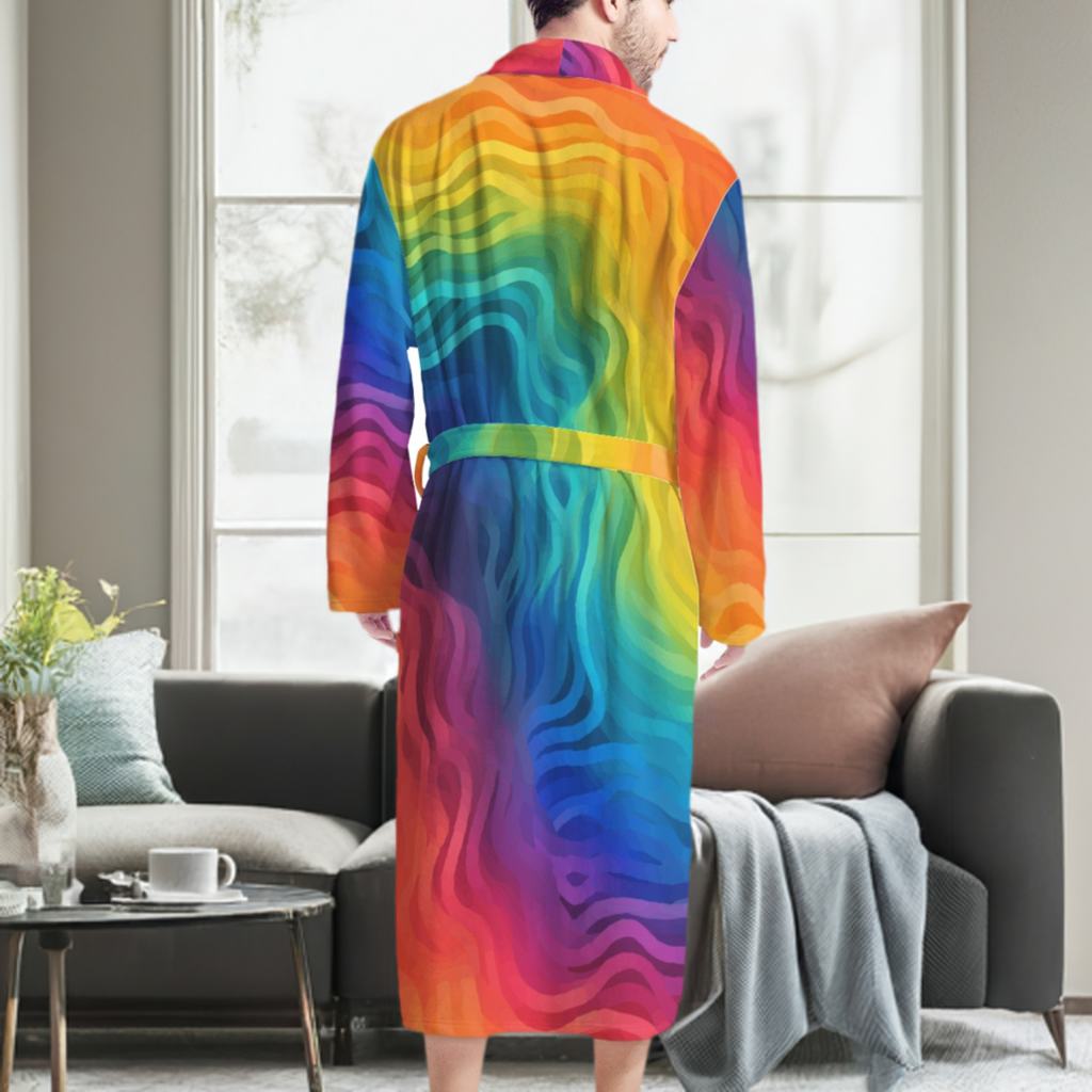 Rainbow Pride - LGBTQ Men's Bathrobe