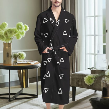 African | Ethnic | Mudcloth | #19 Men's Bathrobe