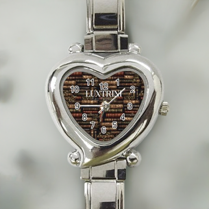 The Librarian Heart Italian Charm Watch