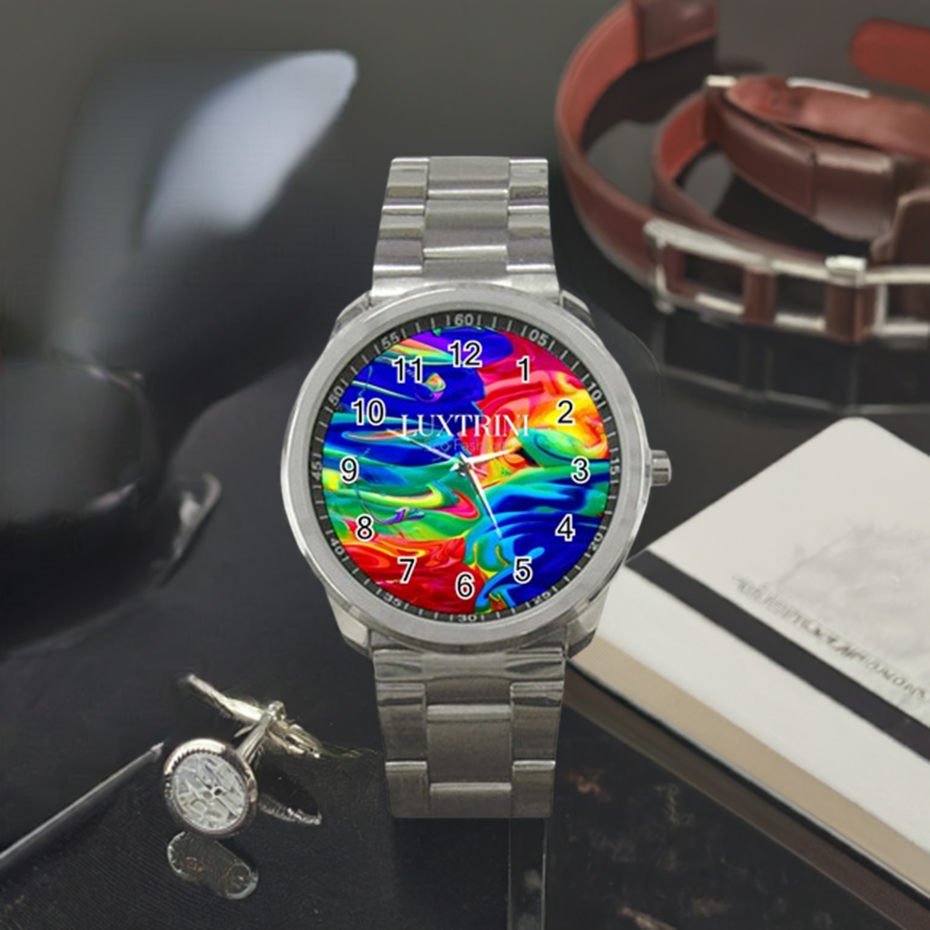 Rainbow Confusion Sport Metal Watch