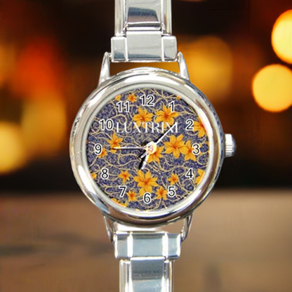 Jasmine Round Italian Charm Watch