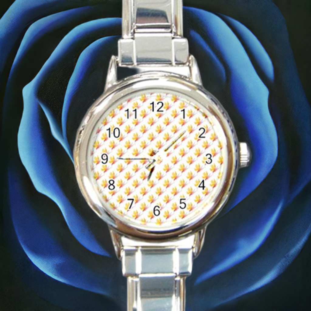 Round Italian Charm Watch Bird of Paradise