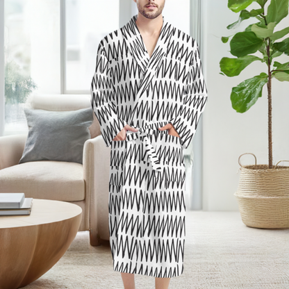 African | Ethnic | Mudcloth | #19 Men's Bathrobe