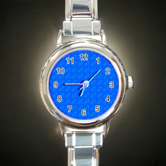 Round Italian Charm Watch Blue Wave