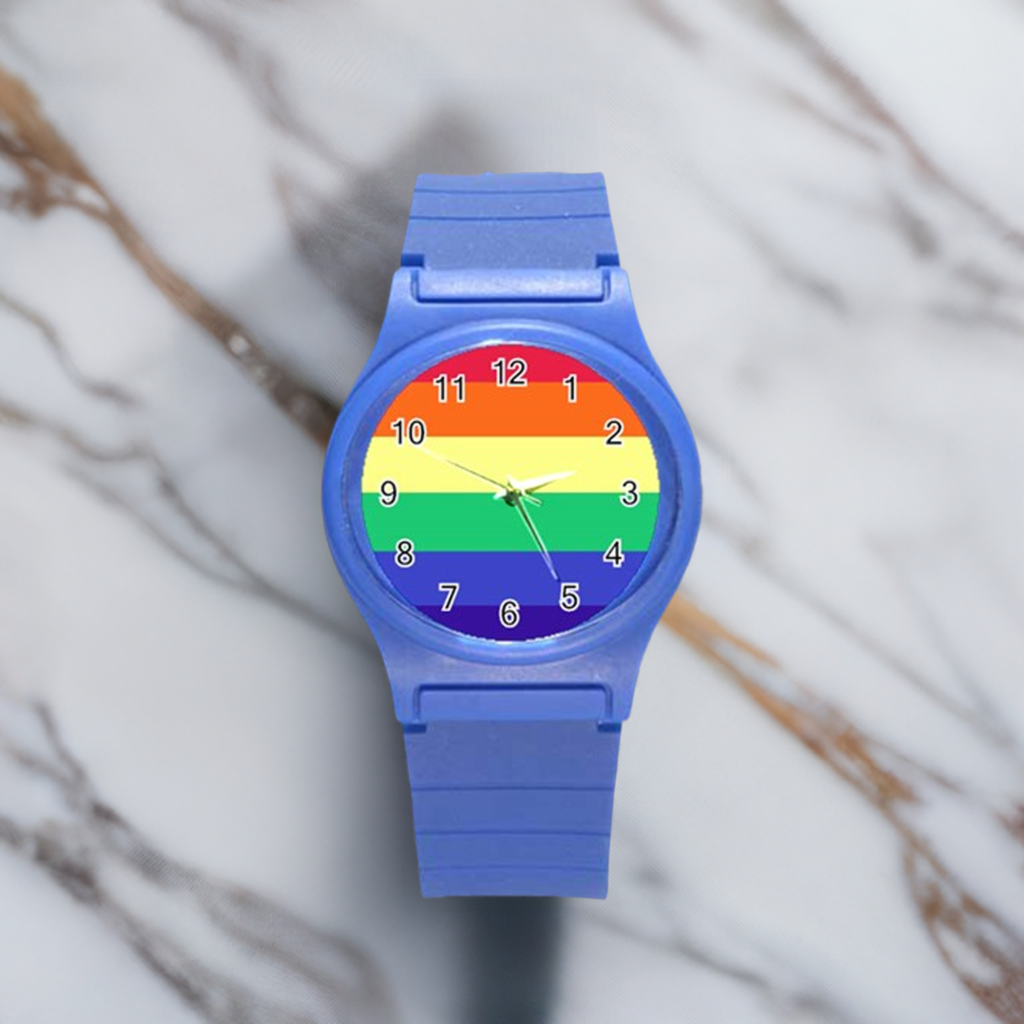 LGBTQ Rainbow Pride #12 Round Plastic Sport Watch (S)