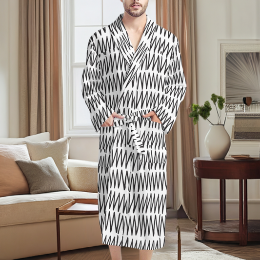 African | Ethnic | Mudcloth | #19 Men's Bathrobe