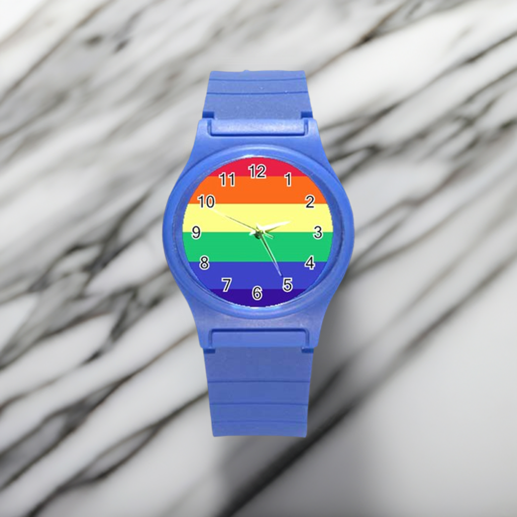 LGBTQ Rainbow Pride #12 Round Plastic Sport Watch (S)