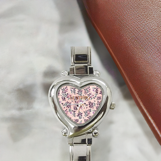 Sangria Heart Italian Charm Watch