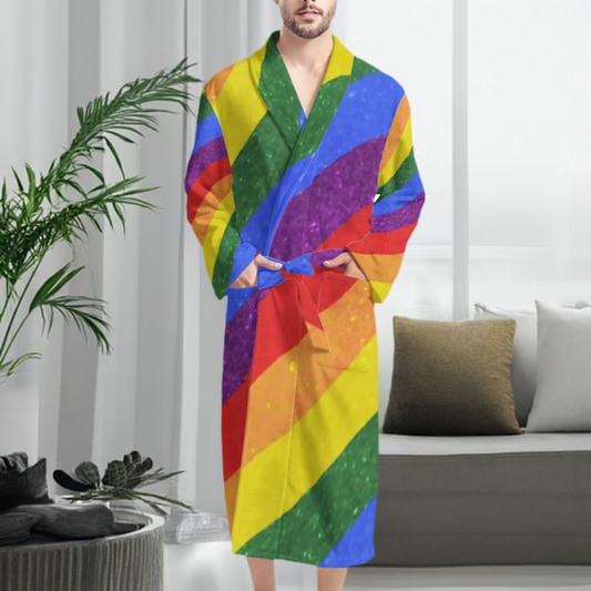 LGBT Pride Men's Bathrobe