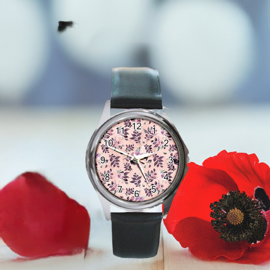 Sangria Round Metal Watch