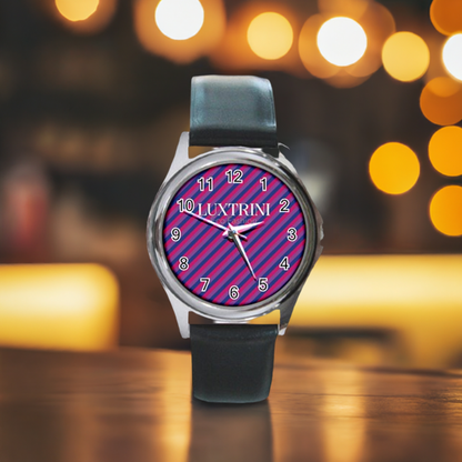 Bisexual Flag Round Metal Watch