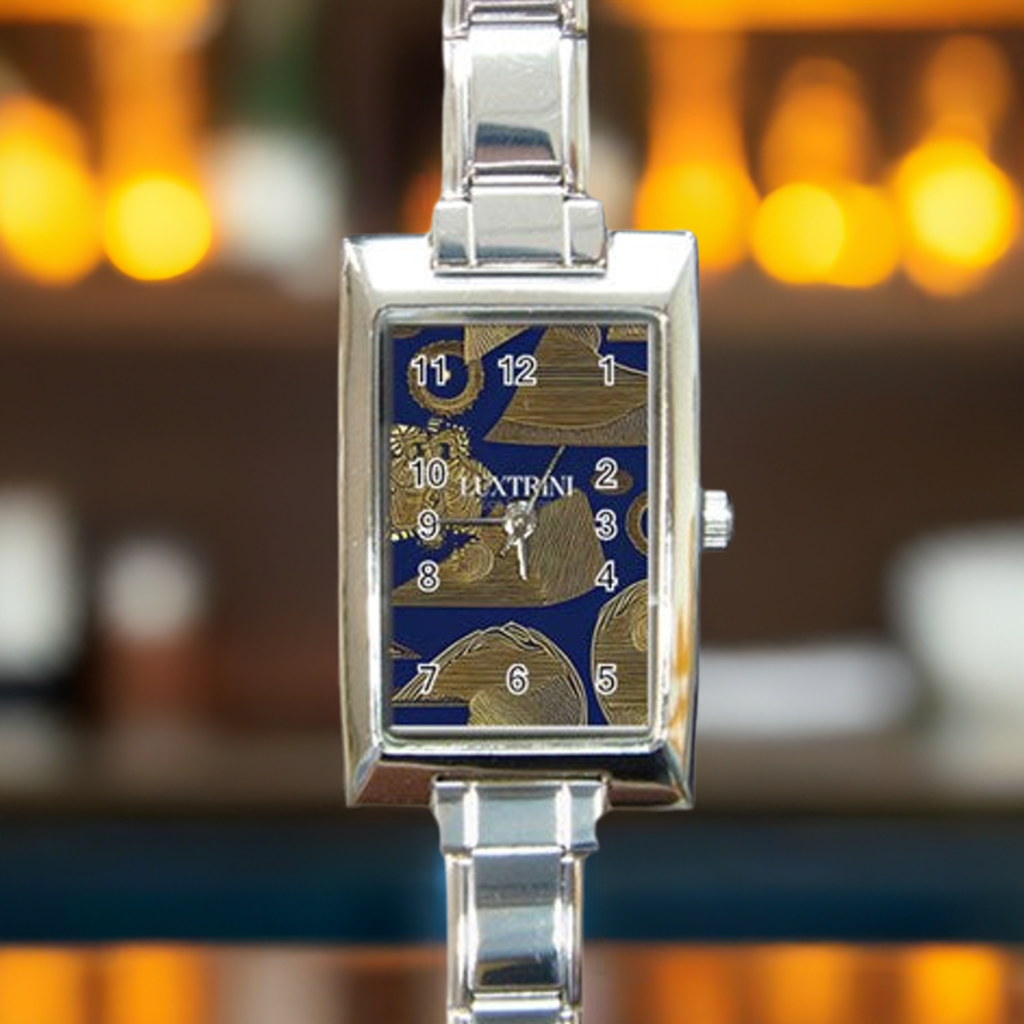 African | Ethnic | Rectangle Italian Charm Watch