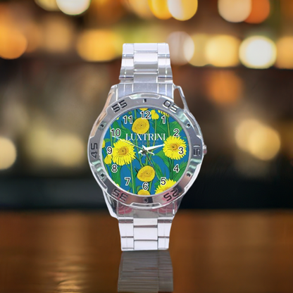 Sunflower Stainless Steel Analogue Watch