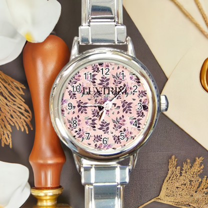 Elegant Sangria Round Watch with Italian Charm for Fashionable Wrists