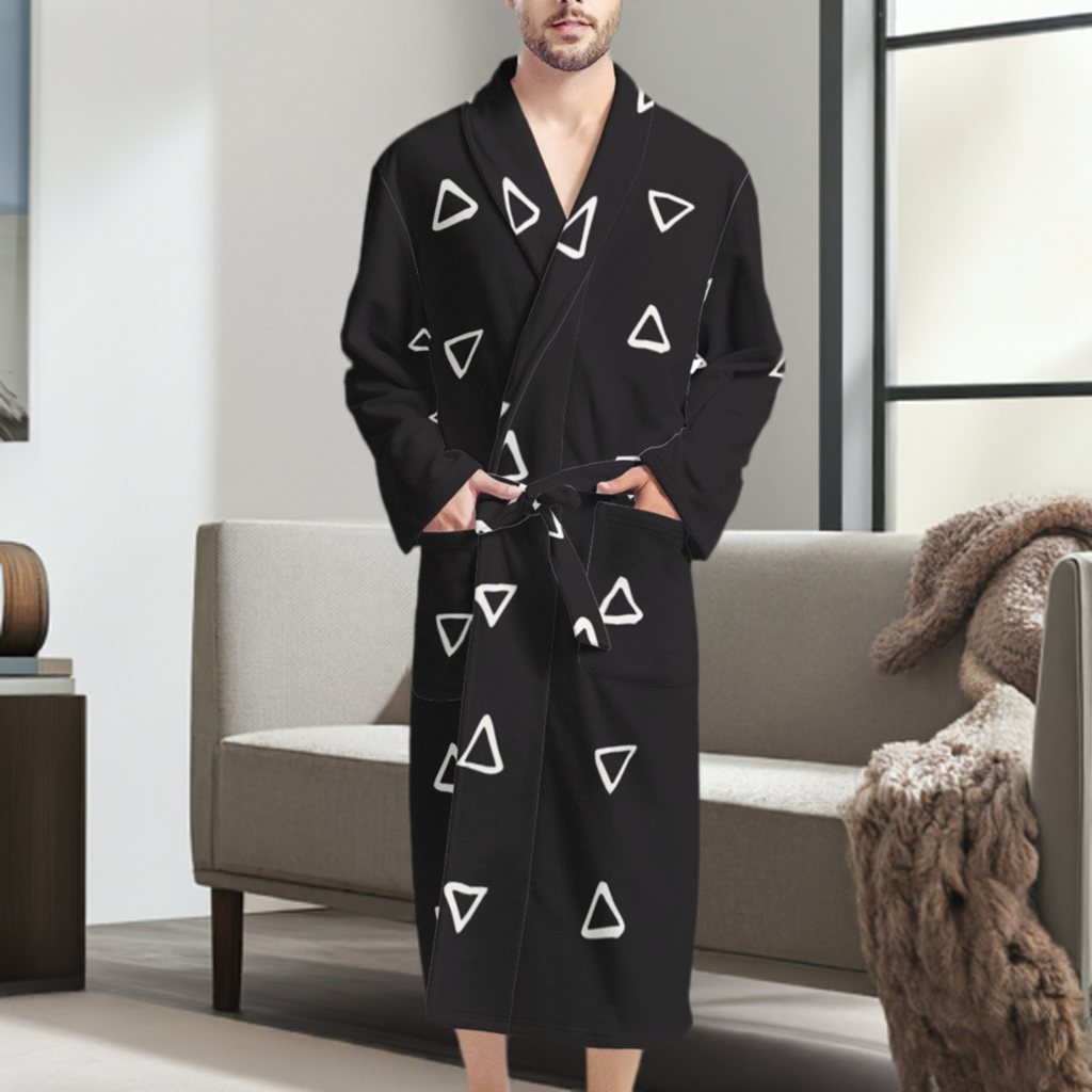 African | Ethnic | Mudcloth | #19 Men's Bathrobe