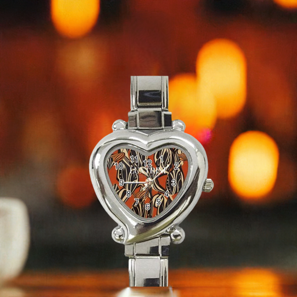 African - Ethnic Heart Italian Charm Watch