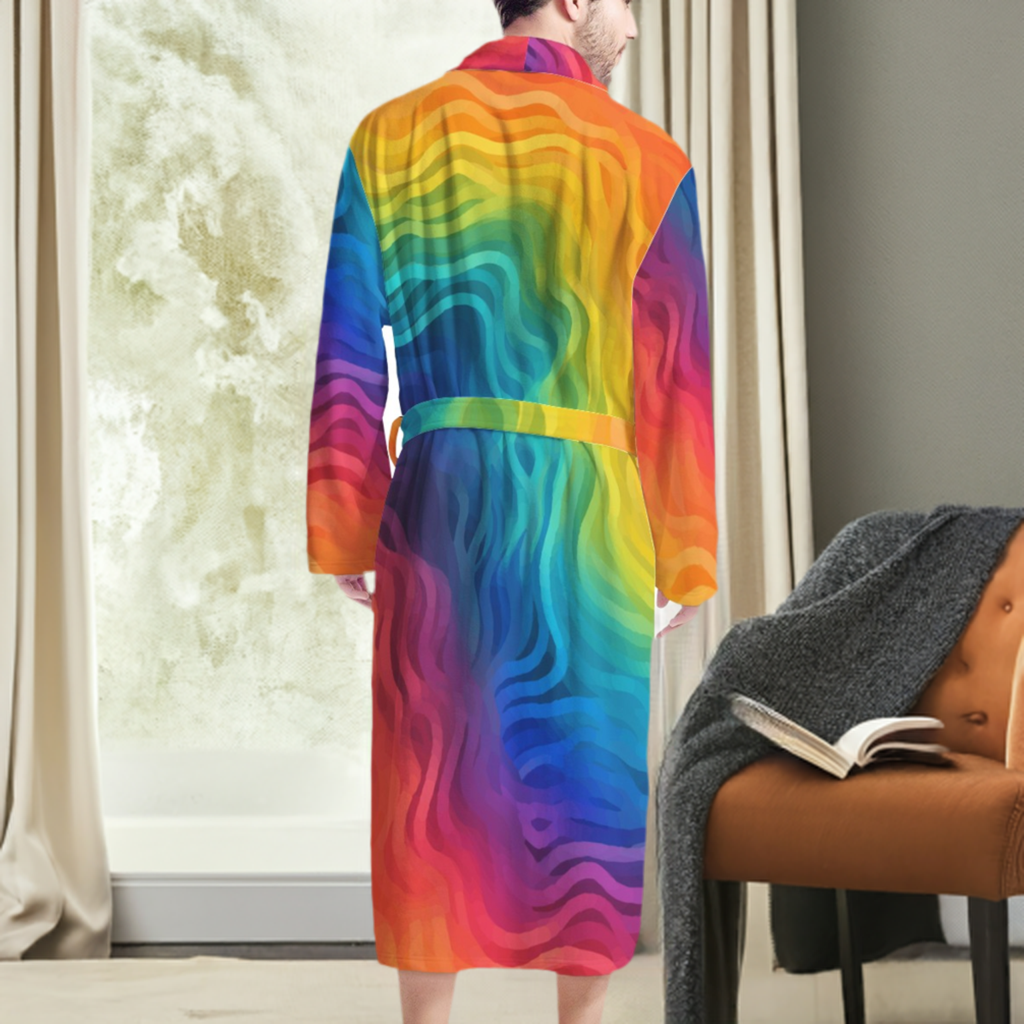 Rainbow Pride - LGBTQ Men's Bathrobe