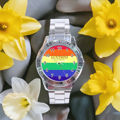 LGBTQ Rainbow Pride #12 Stainless Steel Analogue Watch