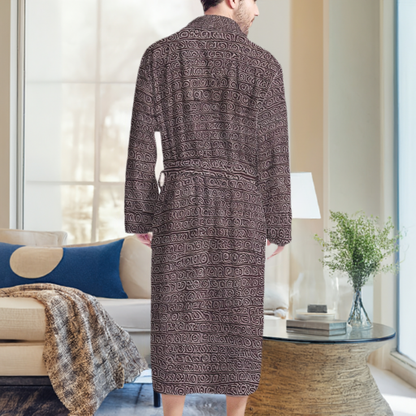 African | Ethnic | Mudcloth | Men's Bathrobe