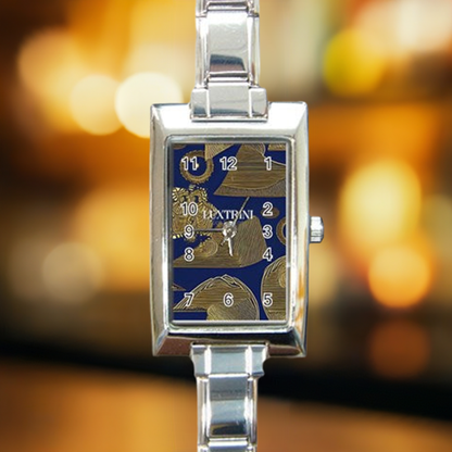 African | Ethnic | Rectangle Italian Charm Watch