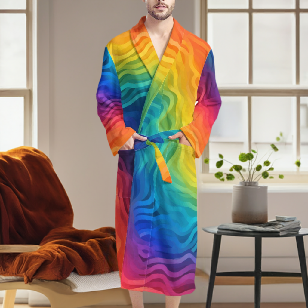 Rainbow Pride - LGBTQ Men's Bathrobe