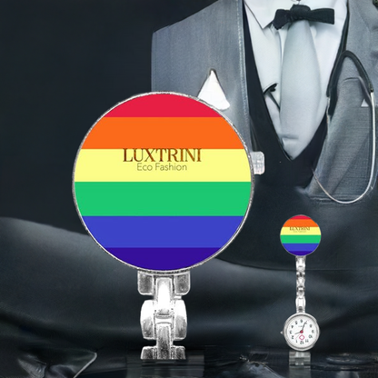 LGBTQ Rainbow Pride #12 Stainless Steel Nurses Watch