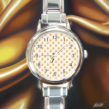 Round Italian Charm Watch Bird of Paradise