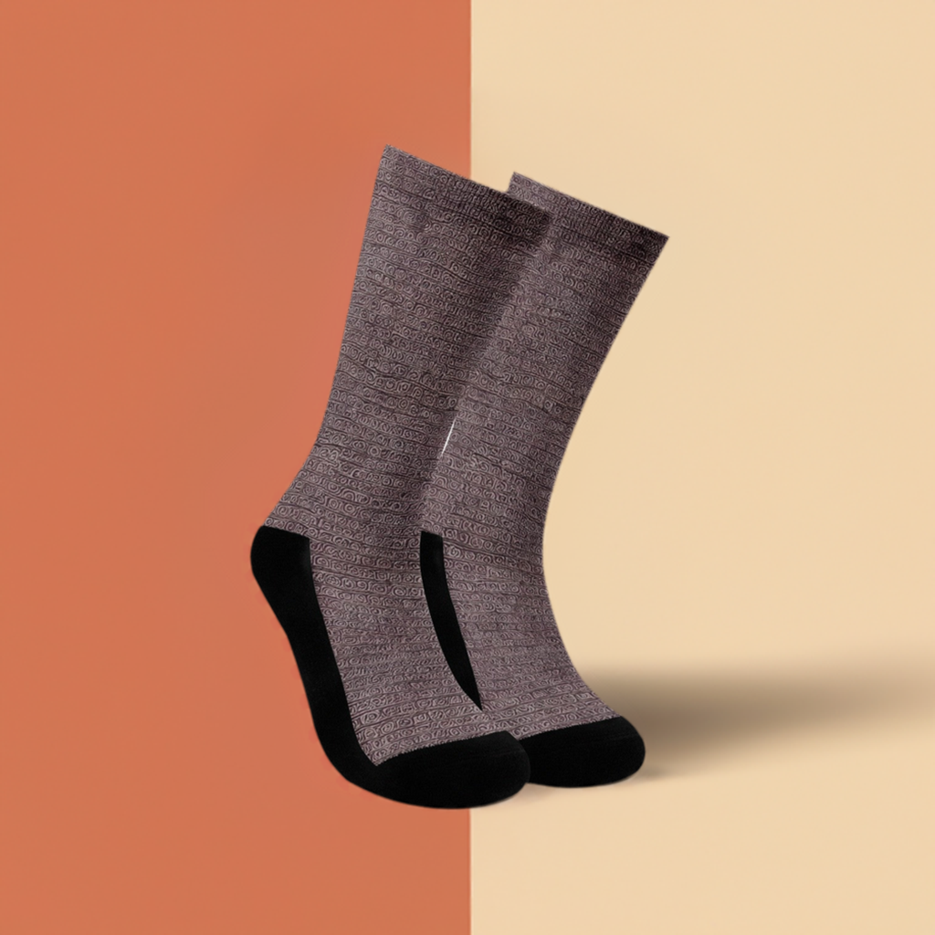 African Ethnic Mudcloth Crew Socks