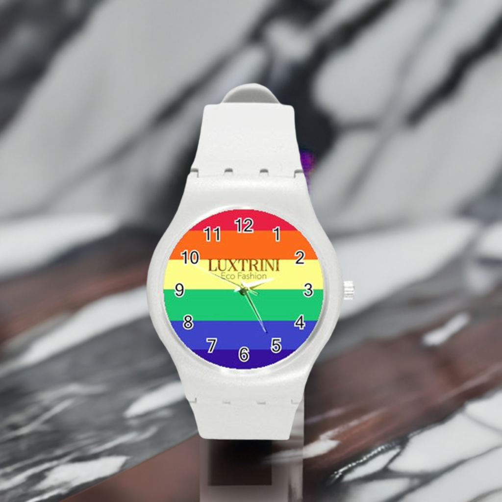 LGBTQ Rainbow Pride #12 Round Plastic Sport Watch (M)