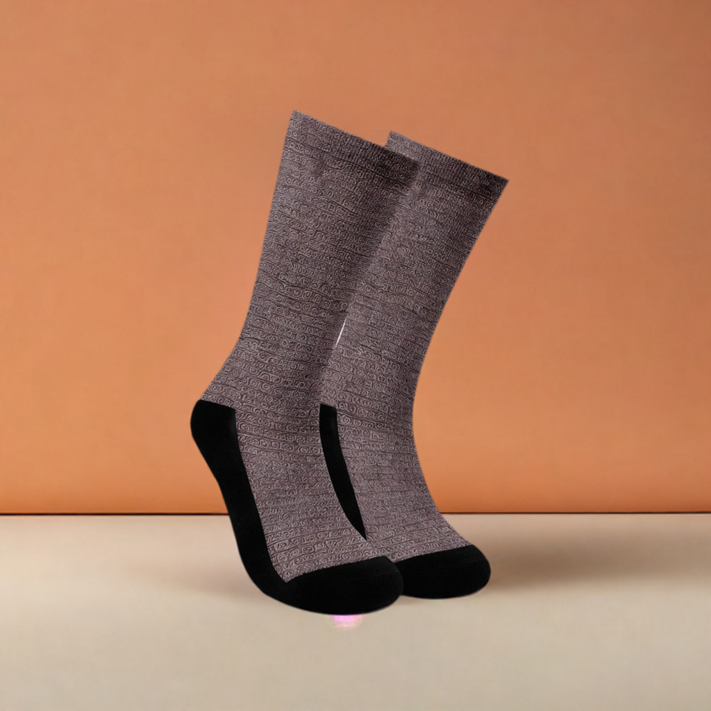 African Ethnic Mudcloth Crew Socks