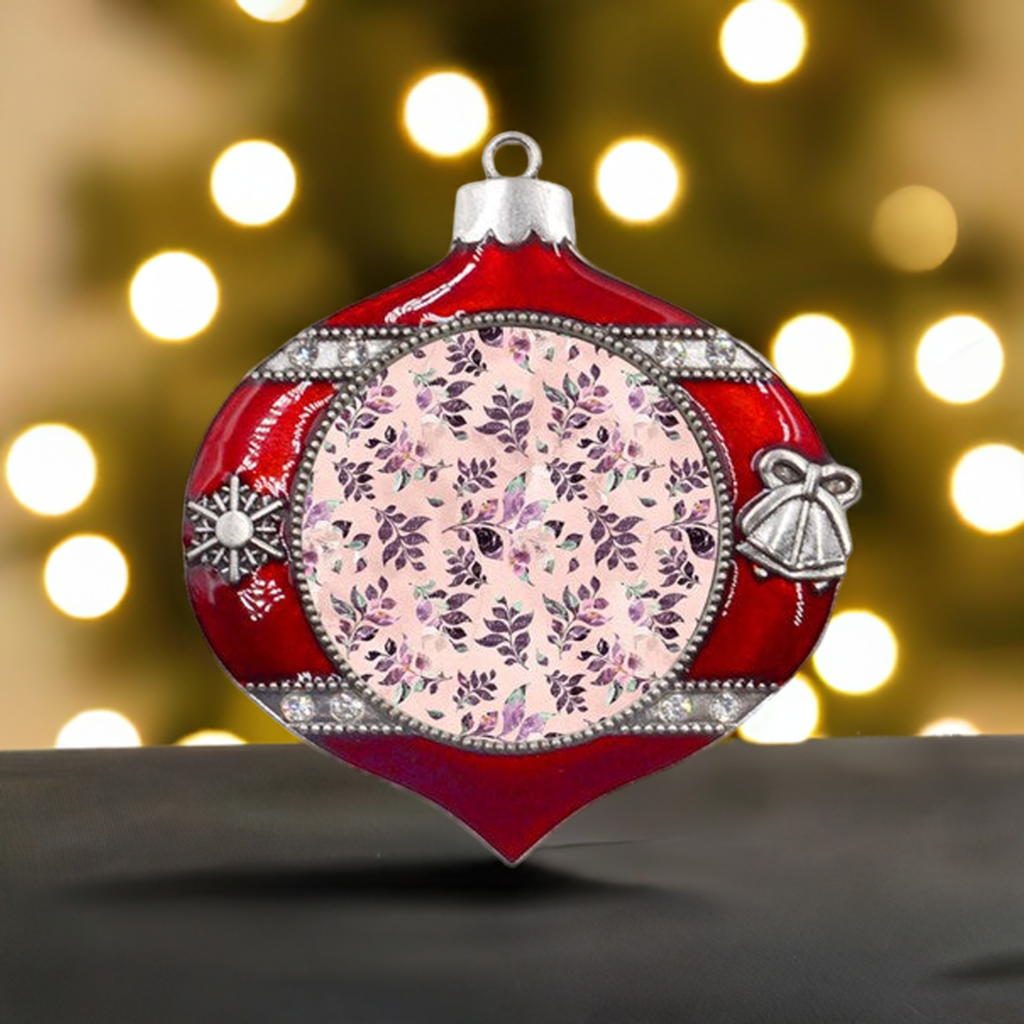 Sangria Metal Snowflake And Bell Red Ornament