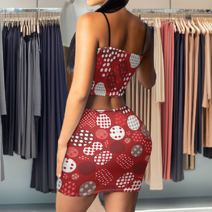 Turn Heads with Luxtrini’s Bold Polka Dot Top Skirt Set