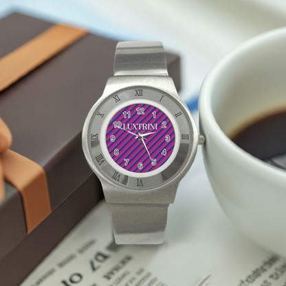 Bisexual Flag Stainless Steel Watch