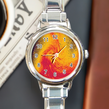 Round Italian Charm Watch Pele's Fire