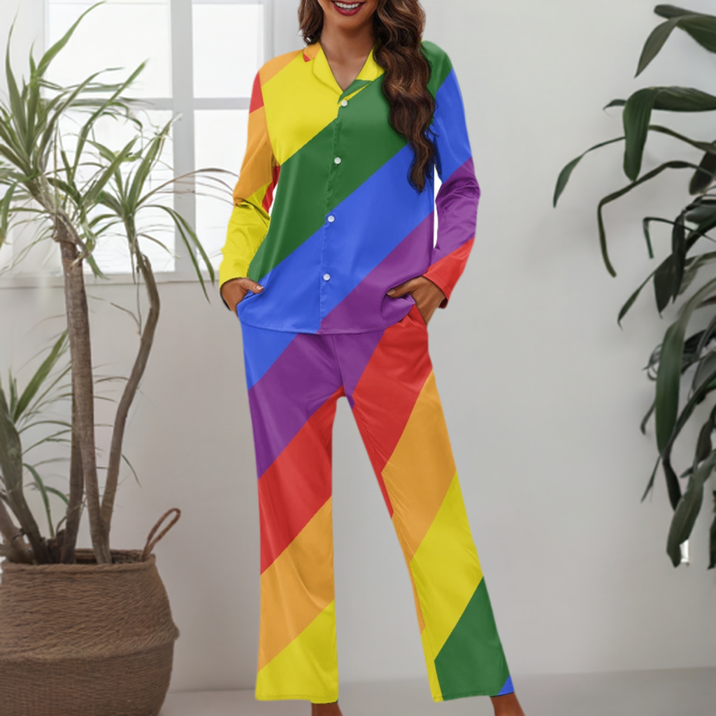 Rainbow Ladies Pajamas (button)