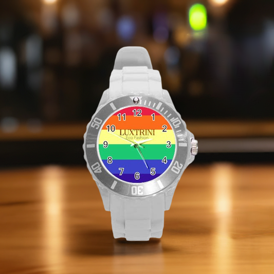 LGBTQ Rainbow Pride #12 Round Plastic Sport Watch (L)