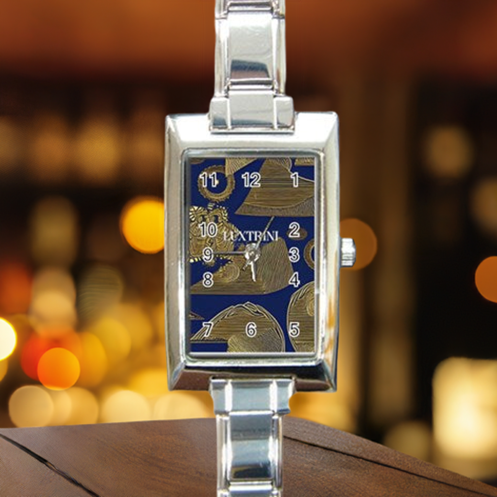 African | Ethnic | Rectangle Italian Charm Watch