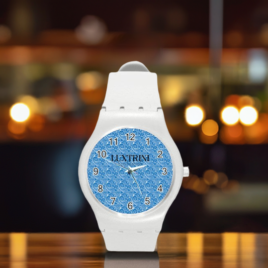 Blue Wind Round Plastic Sport Watch (M)