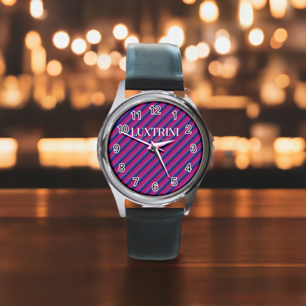 Bisexual Flag Round Metal Watch