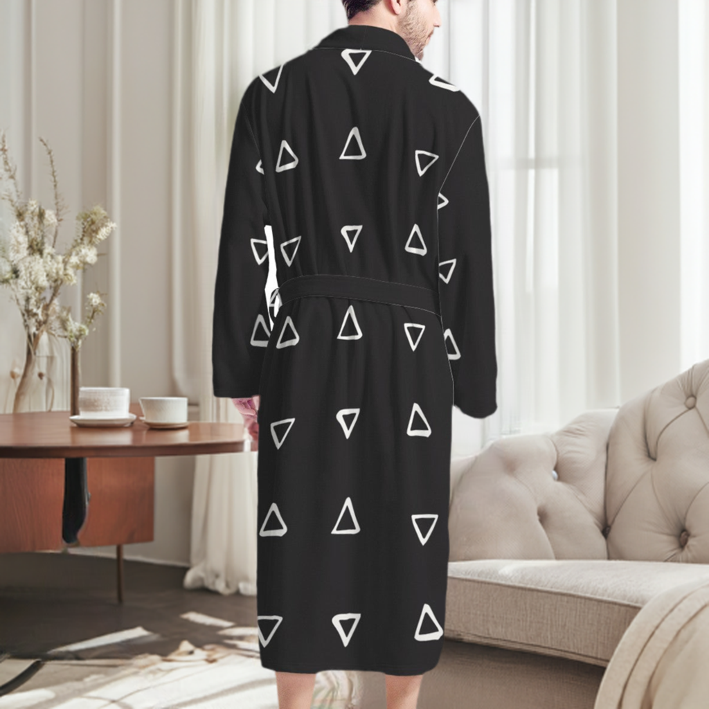 African | Ethnic | Mudcloth | #19 Men's Bathrobe